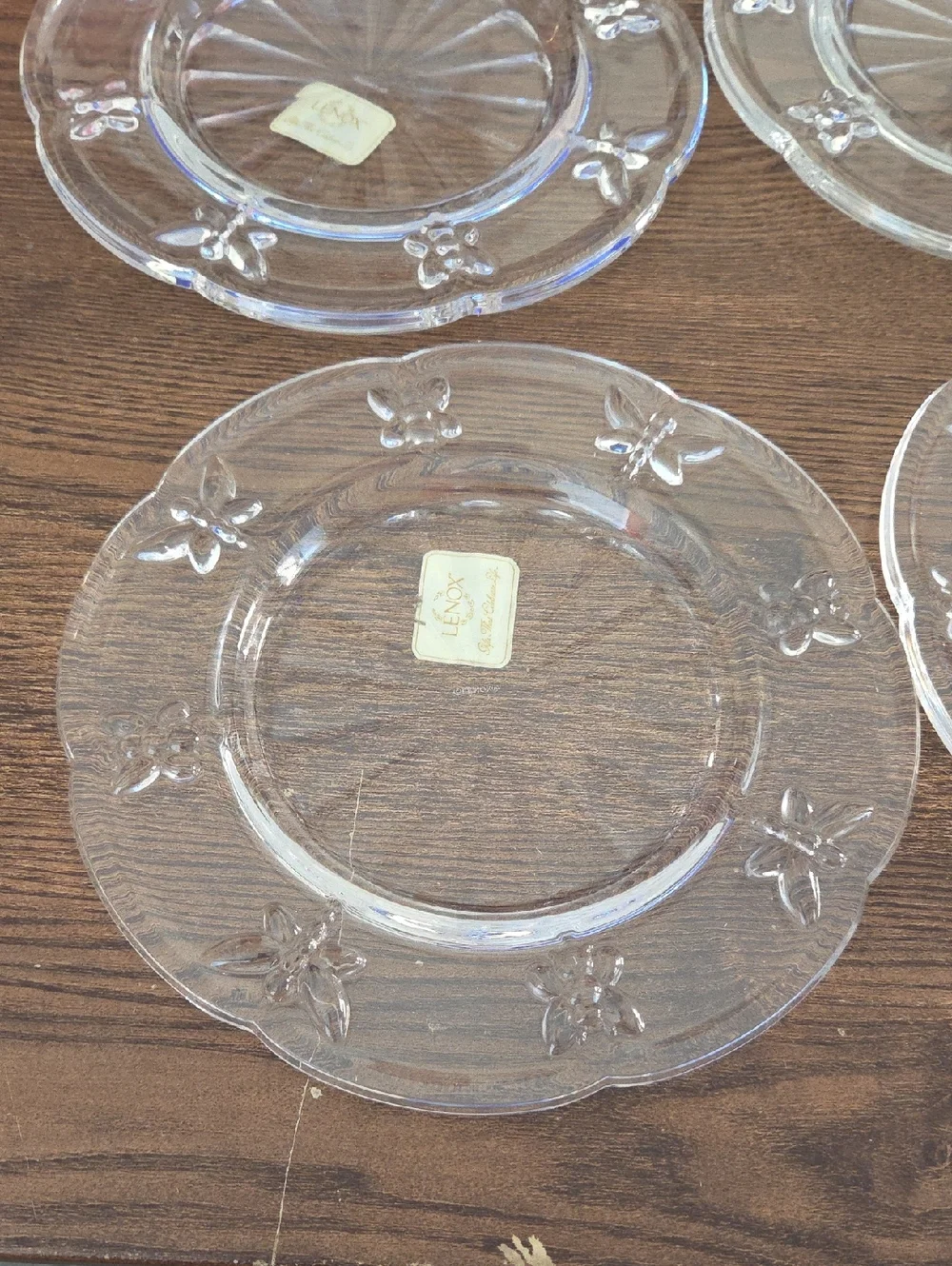 Lenox Butterfly Meadow 8" Crystal Salad Plates - Picture 4 of 11